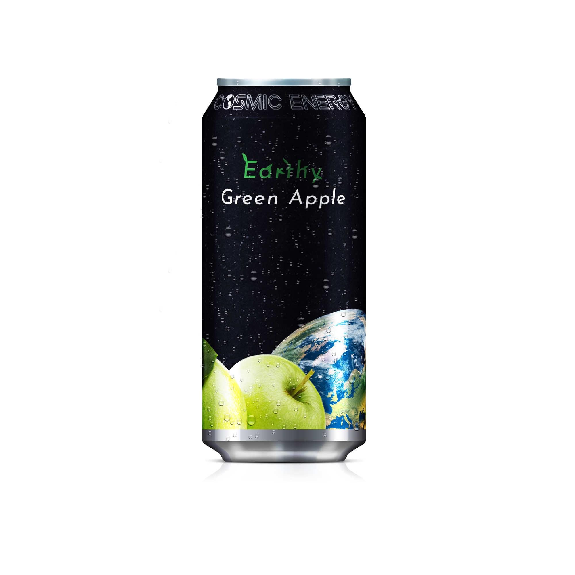 an earthy green apple can