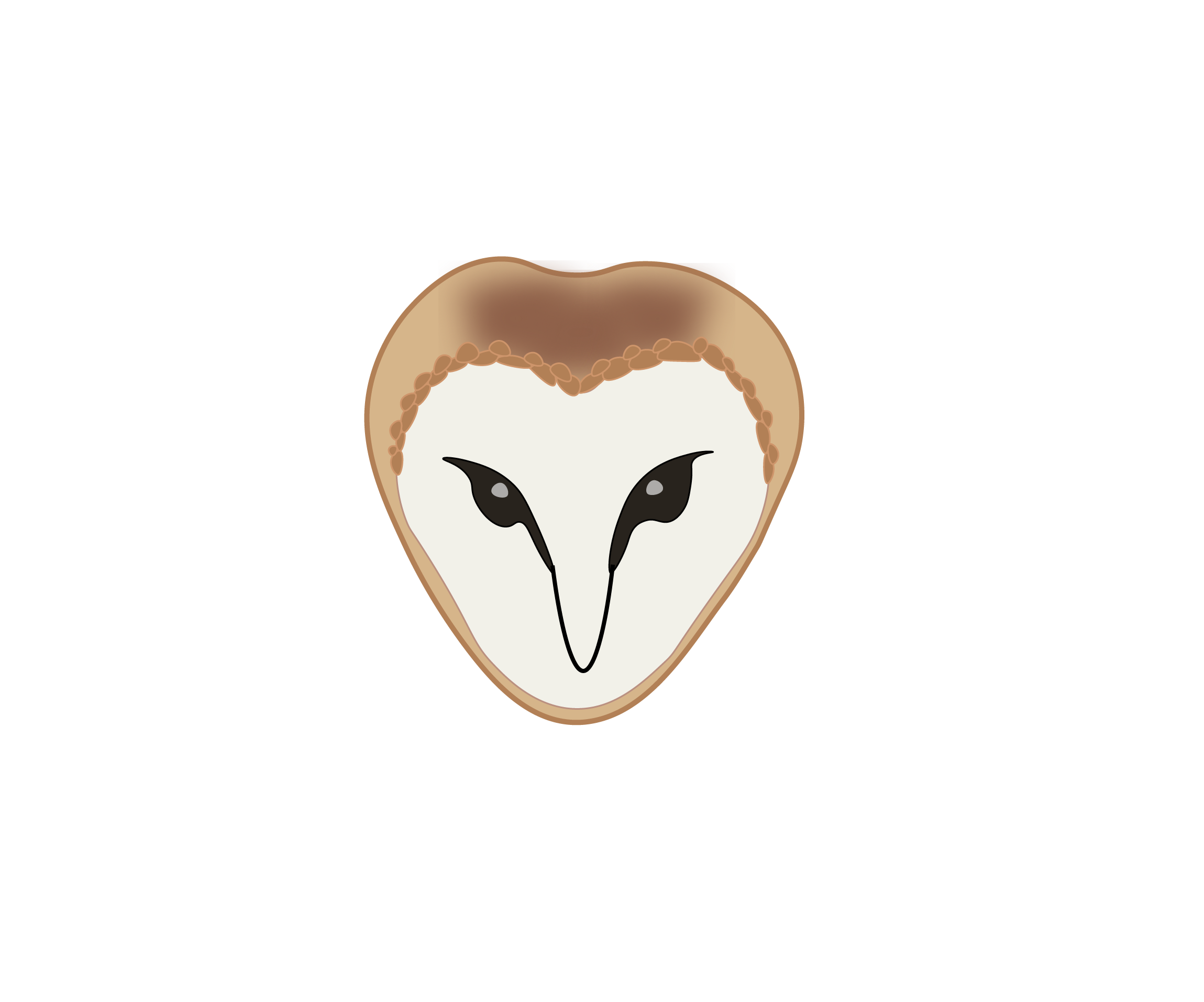 main tytoalba logo, barn owl head with band name in an arc above it
