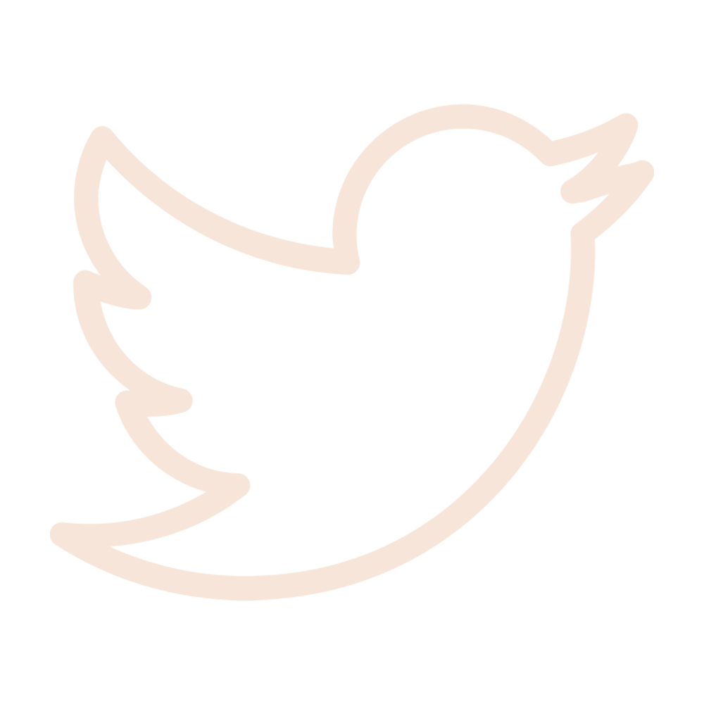 twitter logo recolored to be a cream color