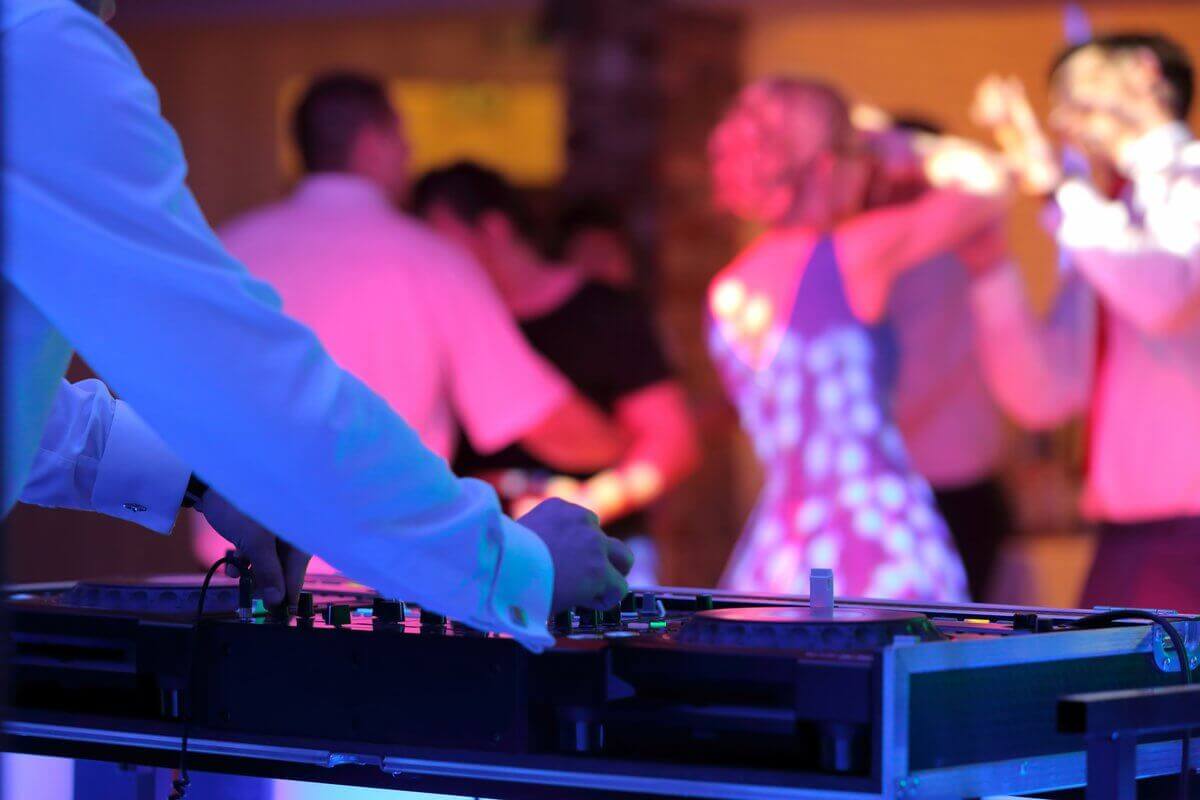 DJ at a corporate event