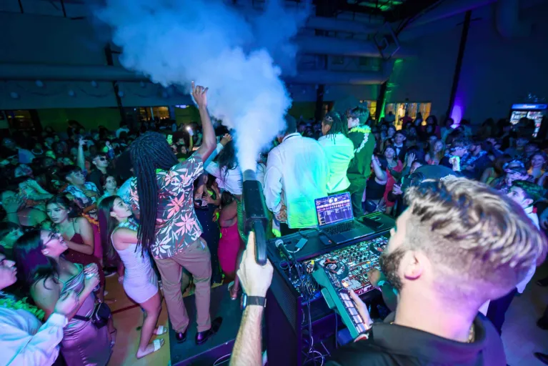 colorful prom scene