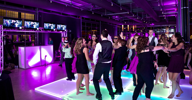 colorful quince with a dj