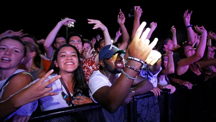 excited people celebrating event